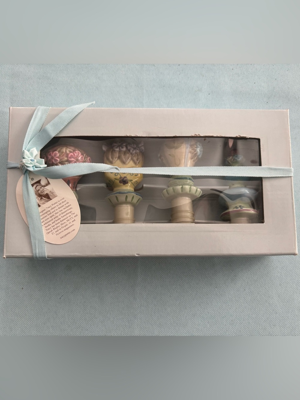 NIB Ceramic Bottle Stoppers by Tracy Porter